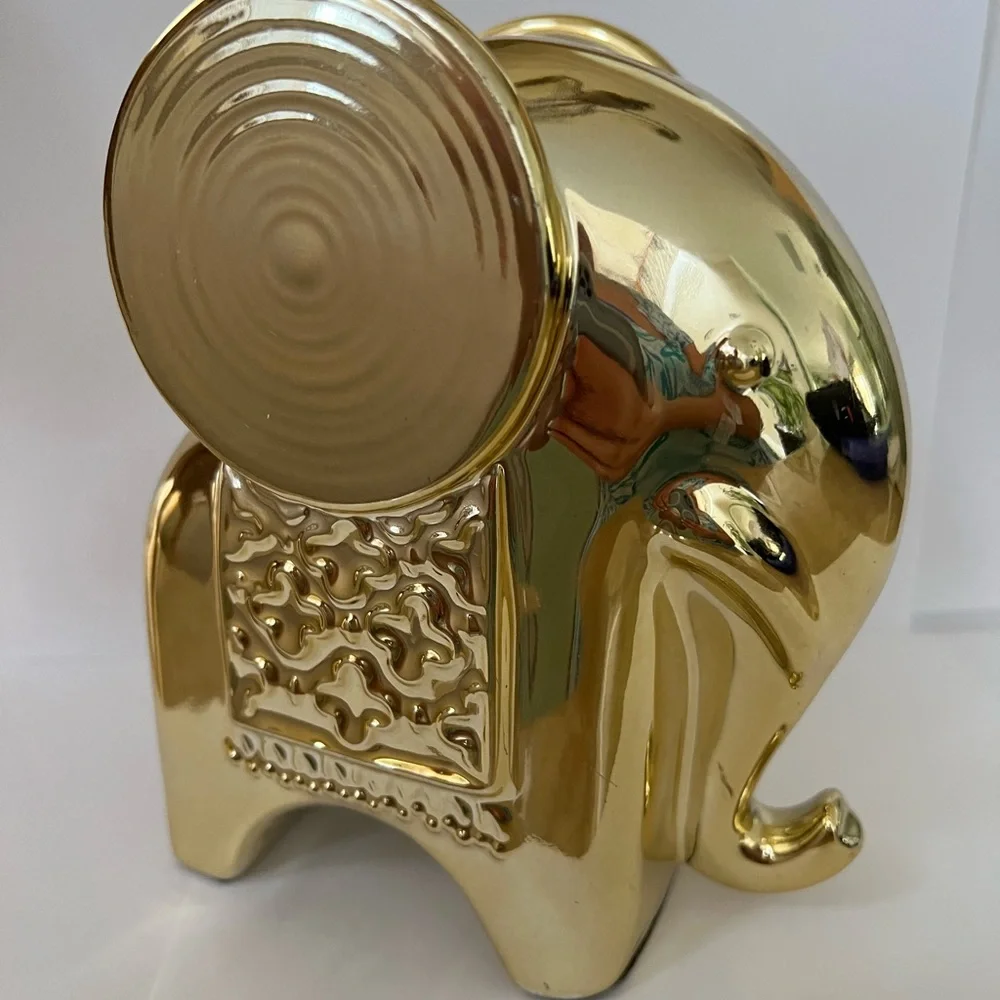 Happy Chic by Jonathan Adler Gold Elephant Piggy Bank